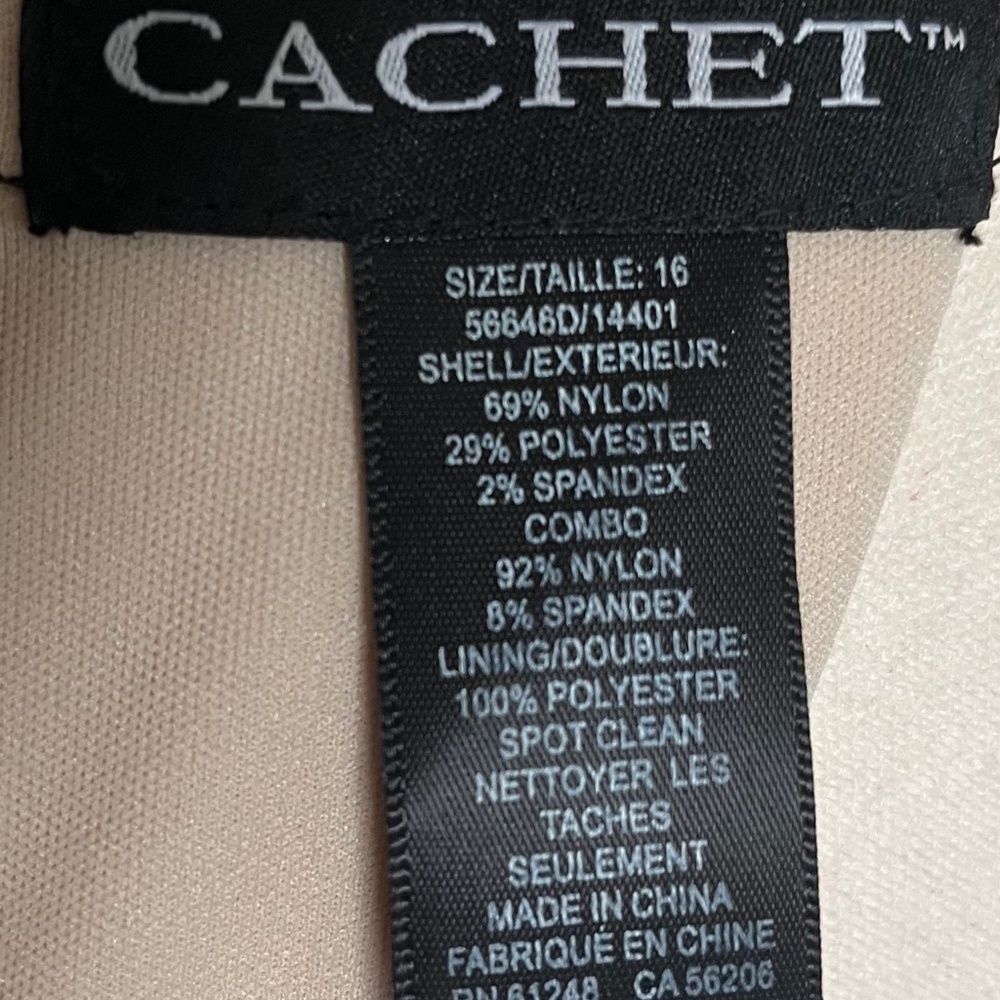 Cachet Dress For Homecoming, Bride, Prom, Lace & Pearl Beading Worn Once Size 16 - Picture 14 of 16